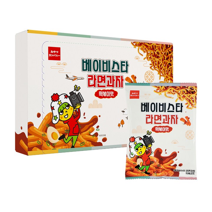오야츠 베이비스타 라면과자 떡볶이맛, 36g, 6개