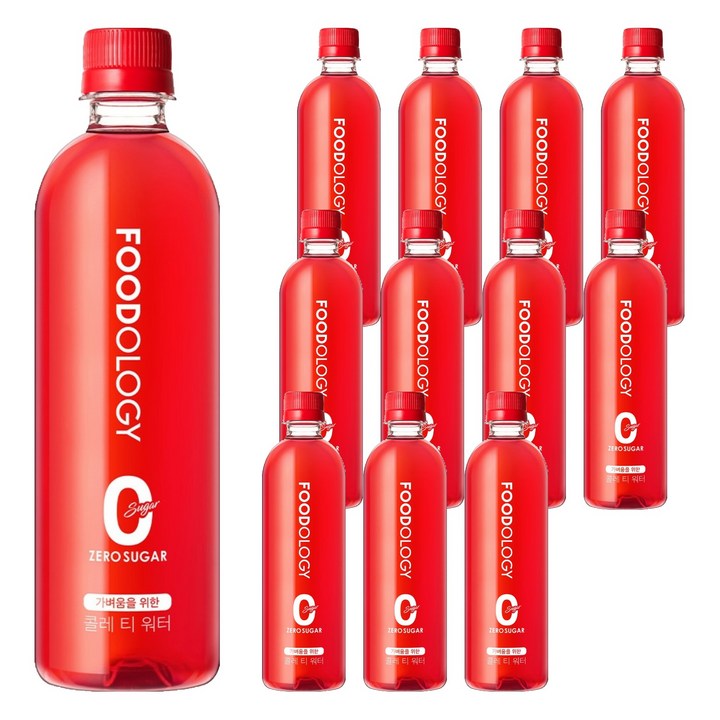 푸드올로지 콜레 티 워터 제로슈가, 500ml, 12개