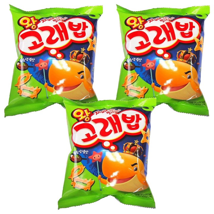 오리온 왕고래밥 볶음양념맛, 56g, 3개
