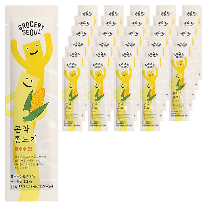 그로서리서울 곤약쫀드기 옥수수맛, 35g, 40개