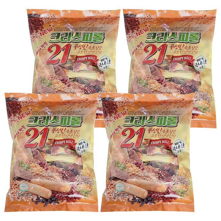 곡물로 만든 뉴 크리스피롤 21곡, 500g, 4개
