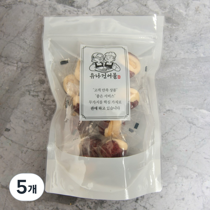 유나건어물 말린 대추 밀크 캐슈넛 정과, 5개, 200g