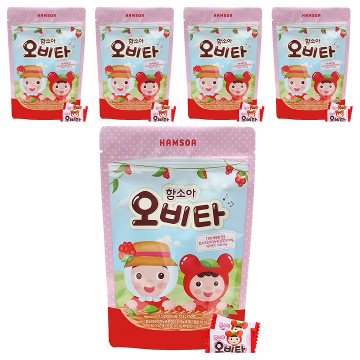 함소아 오비타 츄어블캔디, 71.5g, 5개