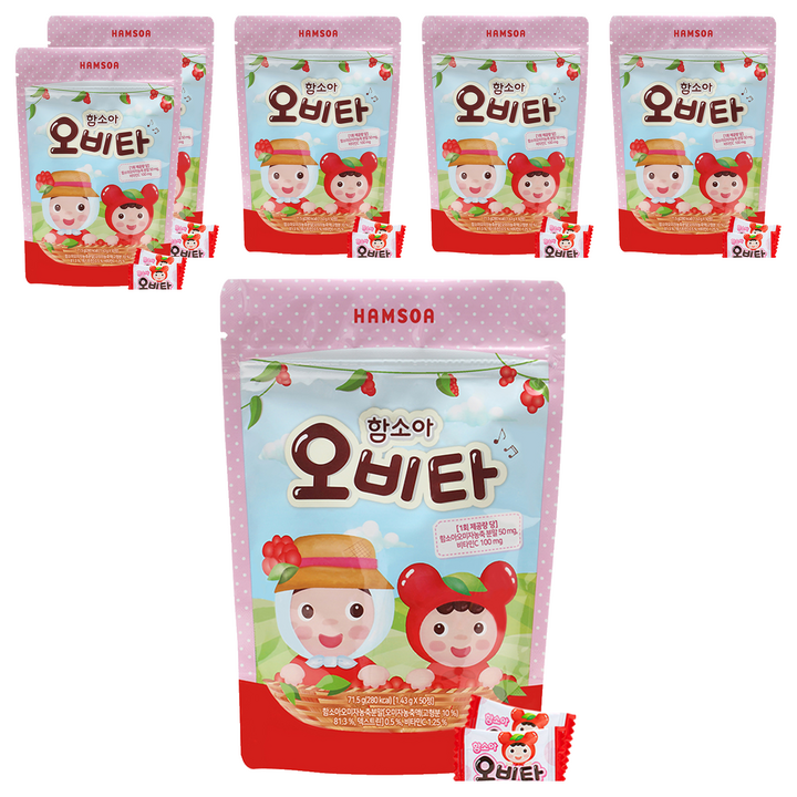 함소아 오비타 츄어블캔디, 71.5g, 6개