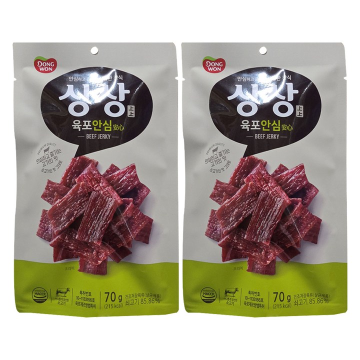 동원 상상육포 안심, 70g, 2개