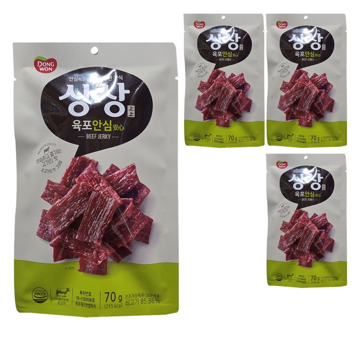 동원 상상육포 안심, 70g, 4개