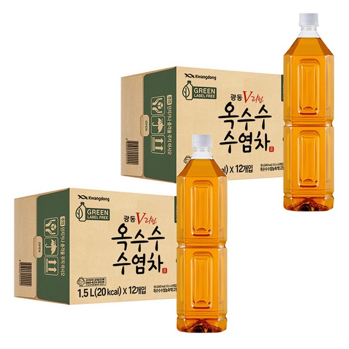 광동옥수수수염차 무라벨, 1.5L, 24개