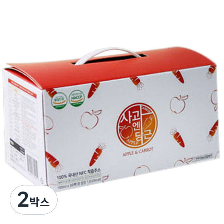 아빠의주스 찢어먹는 사과엔당근즙, 100ml, 60개
