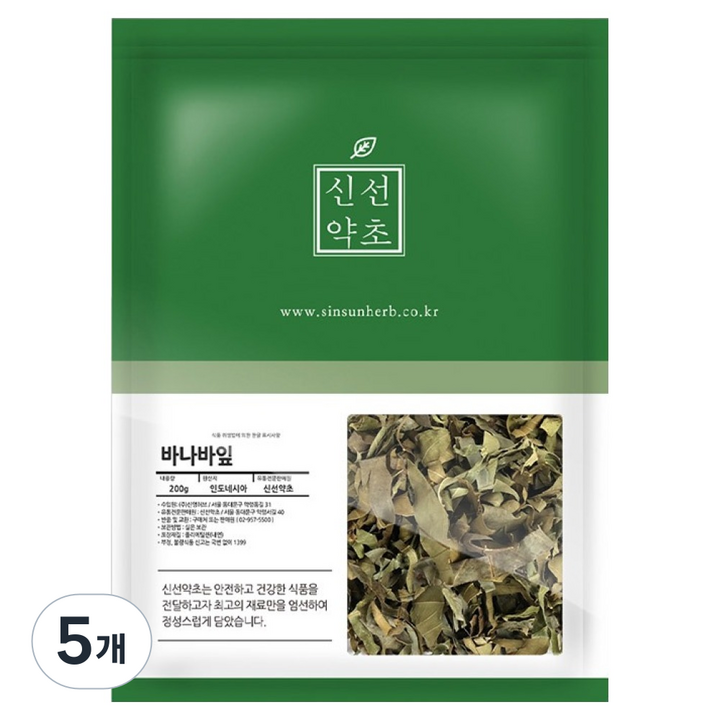 신선약초 바나바잎, 200g, 5개