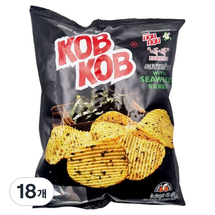 유즈풀 콥콥 포테이토 칩 위드 씨위드, 18개, 48g