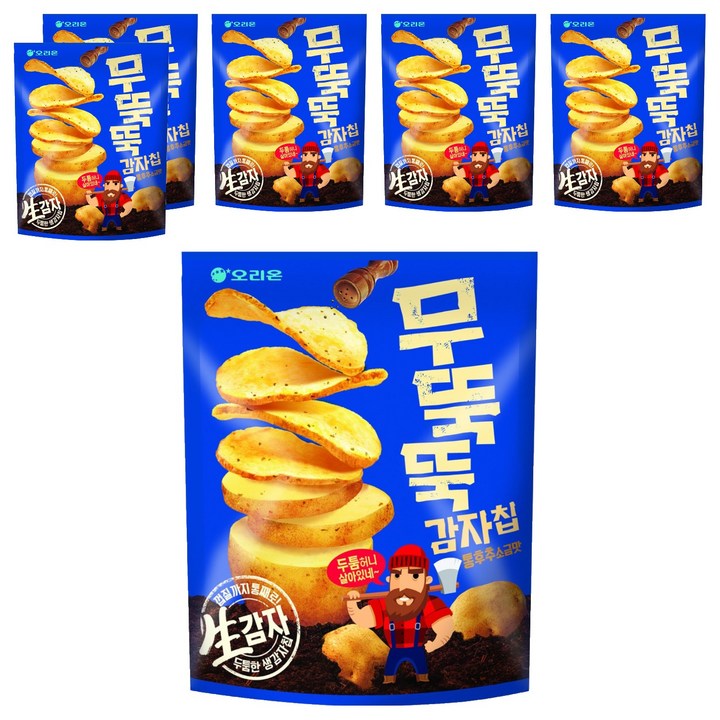 오리온 무뚝뚝 감자칩 통후추소금맛, 106g, 6개