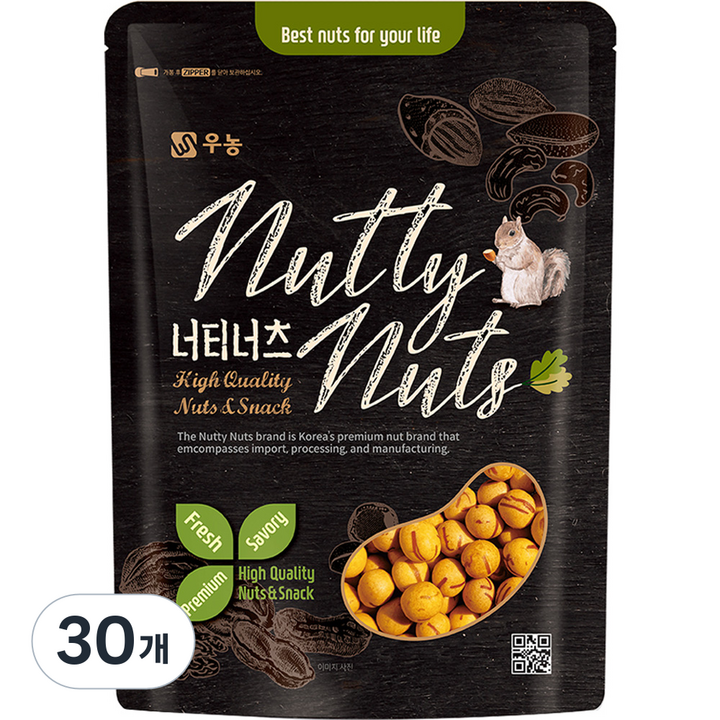우농 꼬마 오징어땅콩, 500g, 30개