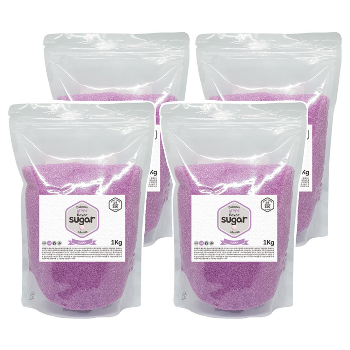 웰빙 솜사탕 설탕 포도향, 1kg, 4개