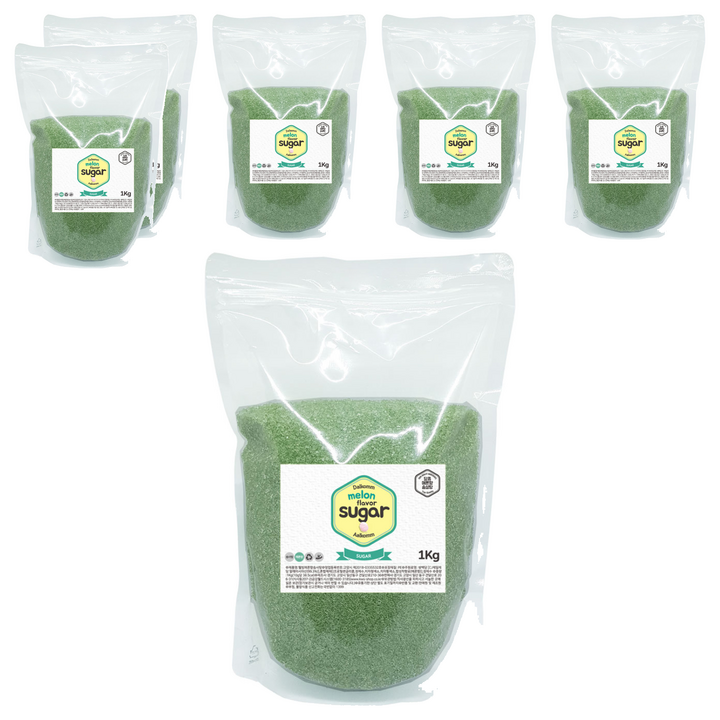 웰빙 솜사탕 설탕 메론향, 1kg, 6개