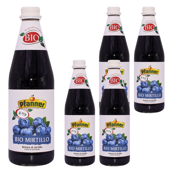 파너 유기농 블루베리 음료, 500ml, 5개