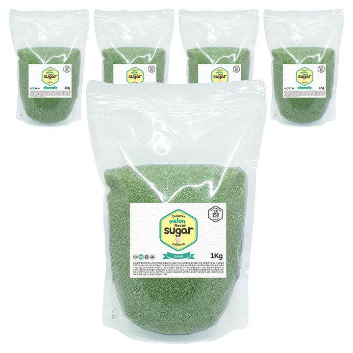 웰빙 솜사탕 설탕 메론향, 1kg, 5개