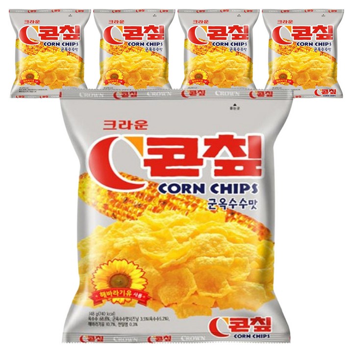 콘칲 군옥수수맛, 148g, 5개
