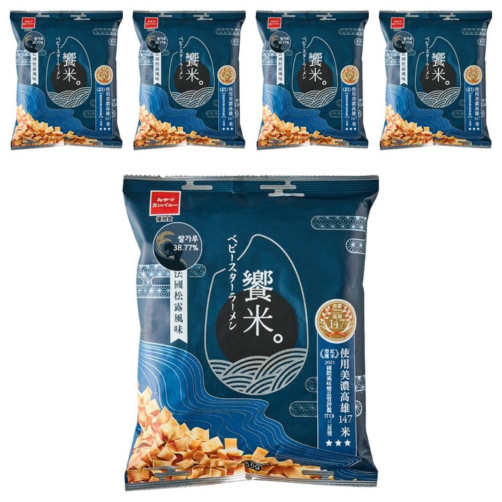 베이비스타 쌀 라면과자 트러플향, 55g, 5개