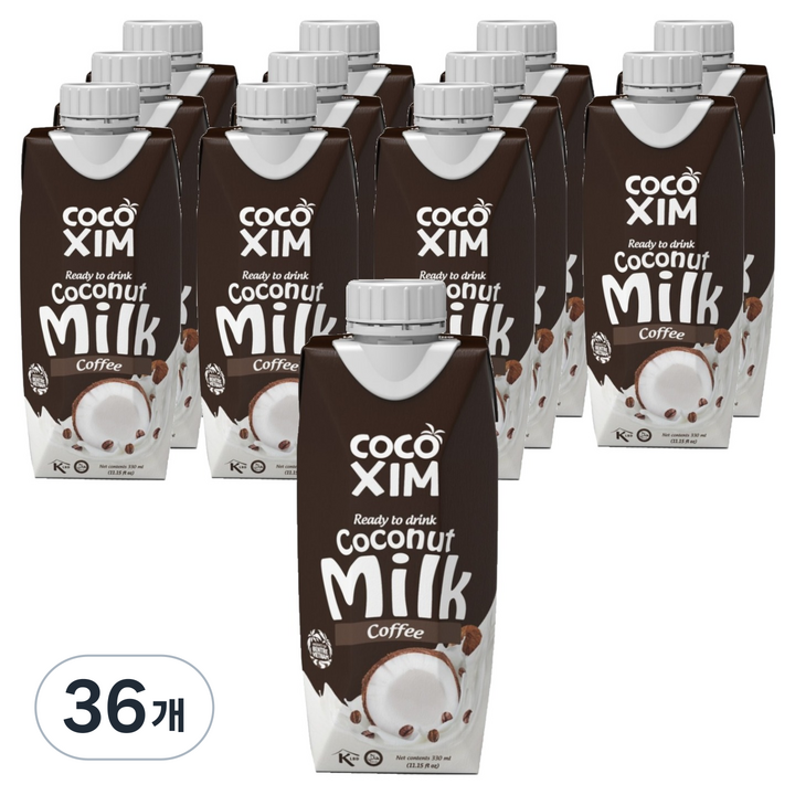 코코씸 코코넛밀크 커피맛, 330ml, 36개