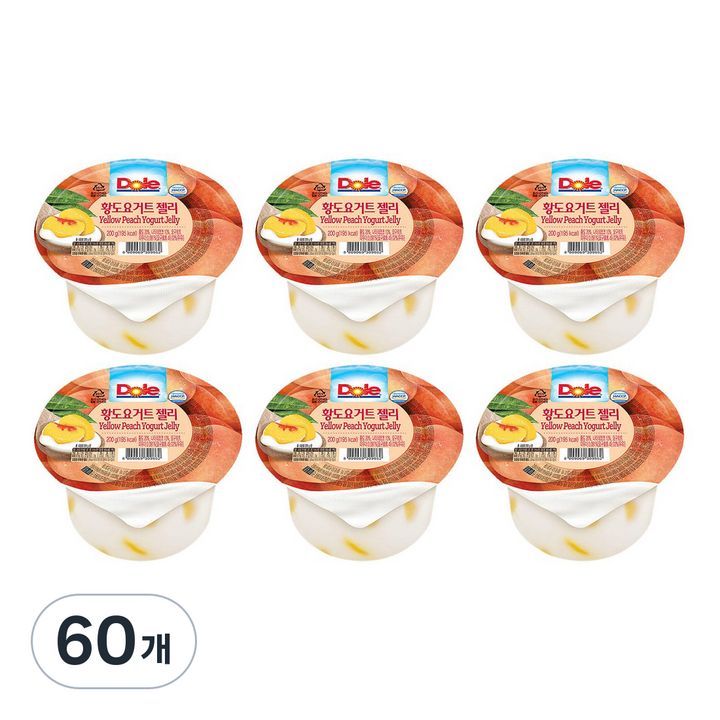 돌 황도요거트 컵젤리 1개입, 200g, 60개