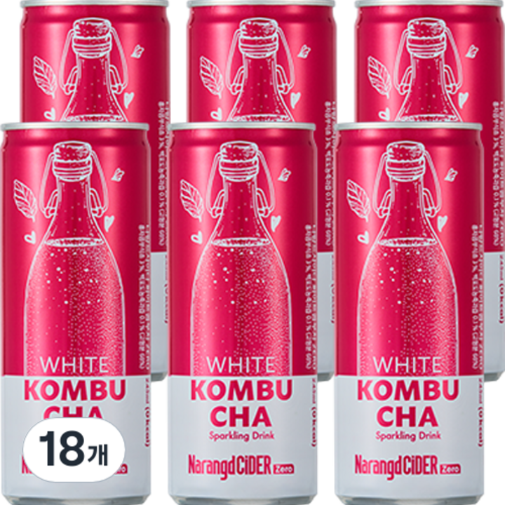 화이트 콤부차 제로, 245ml, 1개입, 18개