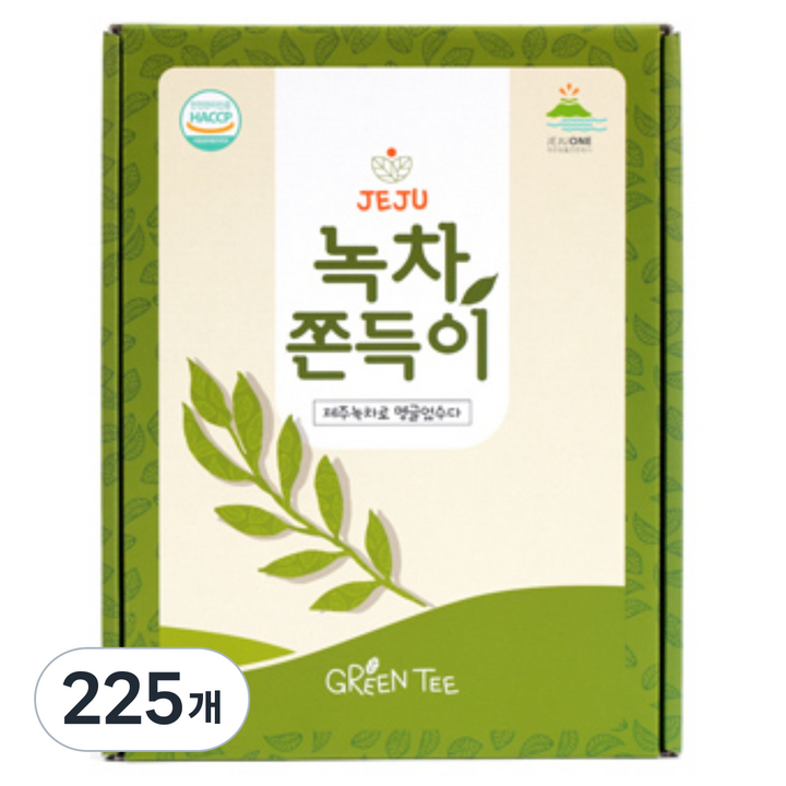 제주원 녹차 쫀득이, 18g, 225개
