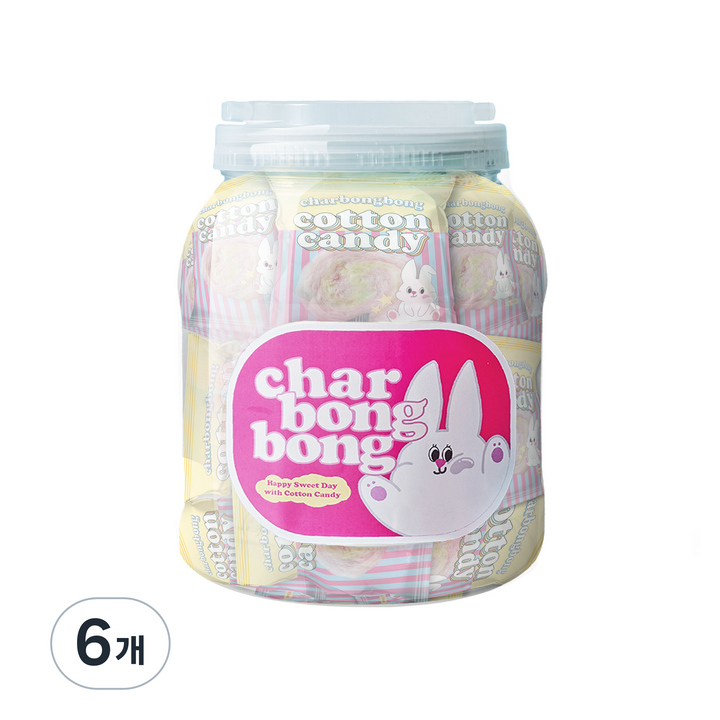 샤르봉봉 한입 솜사탕 15p, 60g, 6개