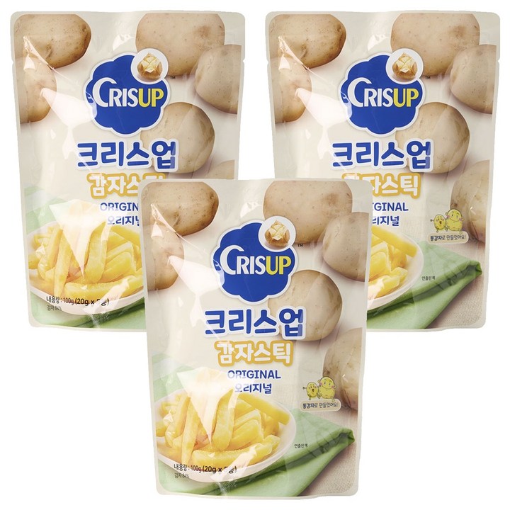 크리스업 감자스틱 오리지널 5p, 100g, 3개