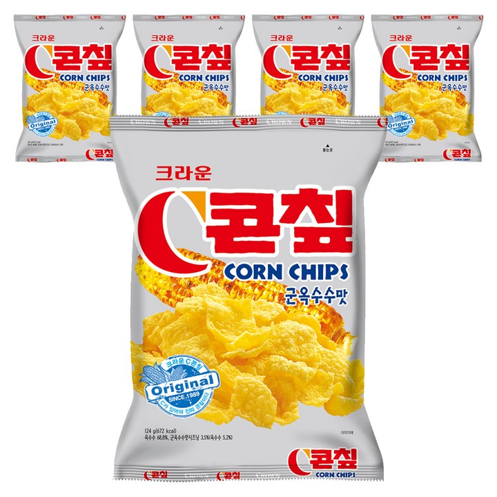 콘칲 C 군옥수수맛, 124g, 5개