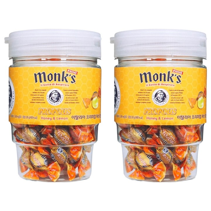 Monks 프로폴리스 캔디, 100g, 2개