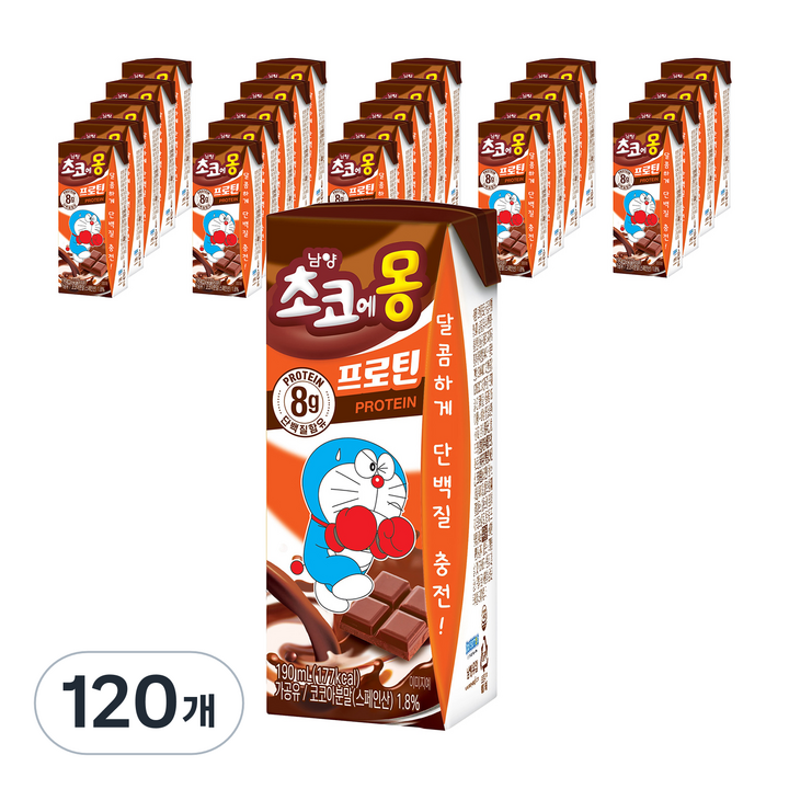 초코에몽 프로틴 초코우유, 190ml, 120개
