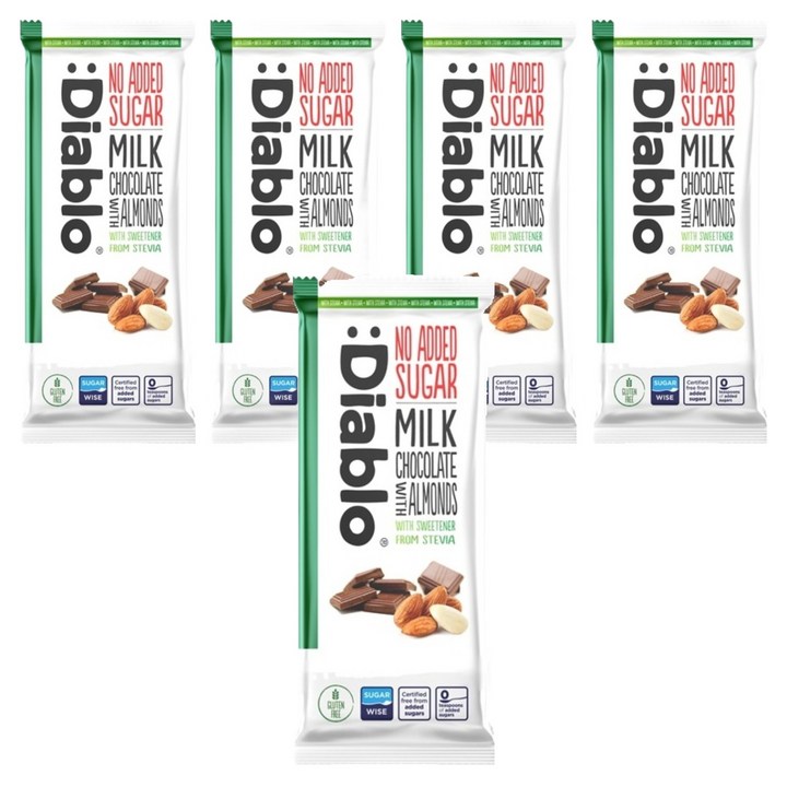 디아블로슈가프리 무가당 초콜릿 아몬드, 75g, 5개