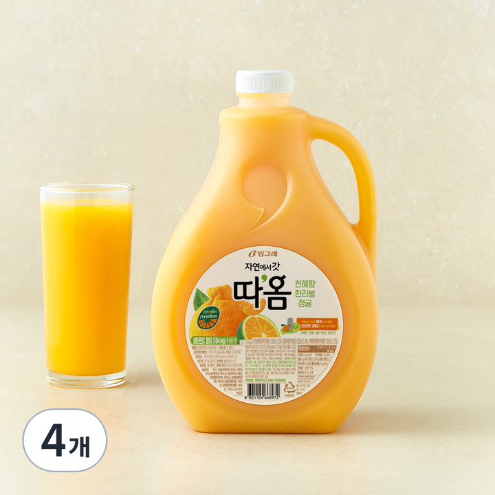 따옴 천혜향&한라봉&청귤 주스, 2.3L, 4개