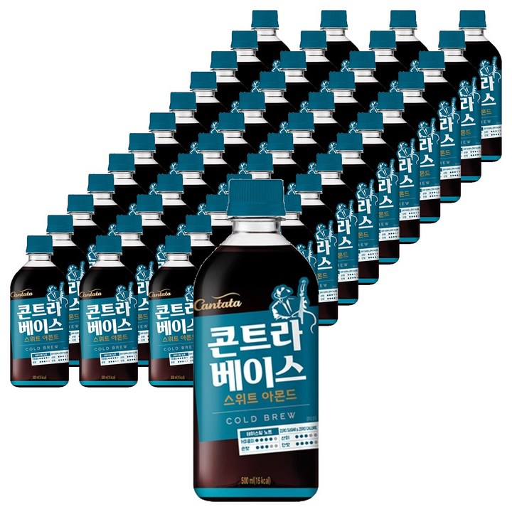 칸타타콘트라베이스 스위트 아몬드 커피음료, 500ml, 48개