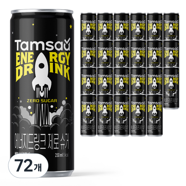 탐사 에너지드링크 제로 슈거, 72개, 250ml