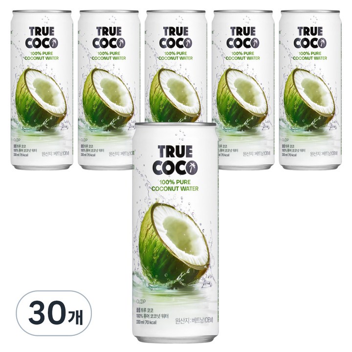 클룹 트루코코 퓨어 코코넛워터, 30개, 330ml
