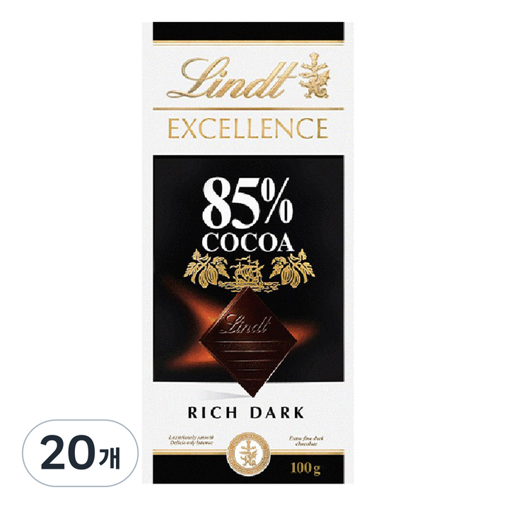 린트 엑설런스 85% 코코아 다크 초콜릿, 100g, 20개