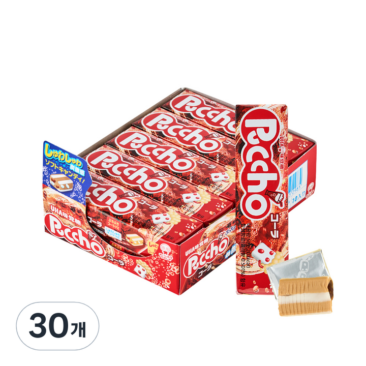 유하미카쿠토 푸쵸 스틱 캔디 콜라향, 50g, 30개