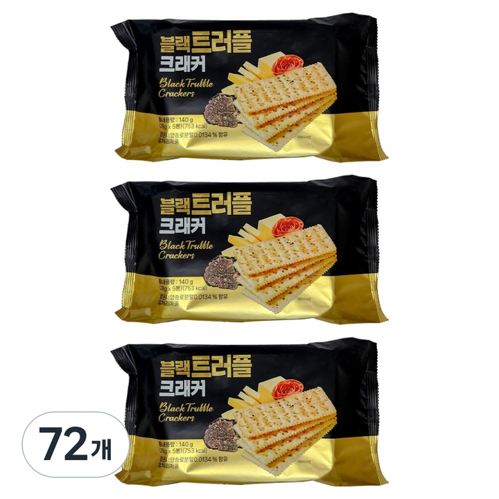 더먹다 블랙트러플 크래커 5p, 72개, 140g