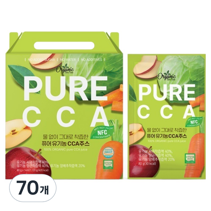 천호엔케어 퓨어 유기농 CCA 주스, 80g, 70개