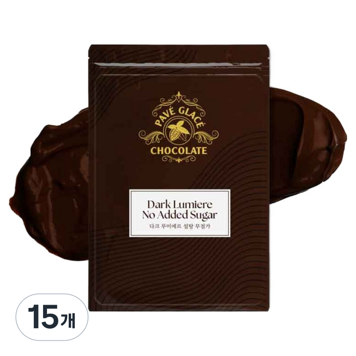 파베글라스 다크 루미에르 제로슈가 초콜릿, 400g, 15개