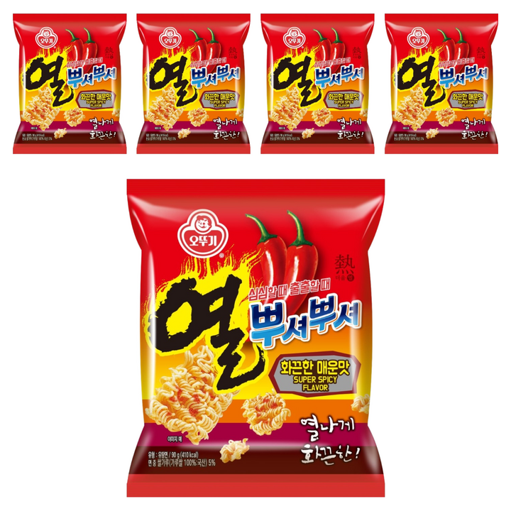 오뚜기 열뿌셔뿌셔 화끈한 매운맛, 5개, 90g