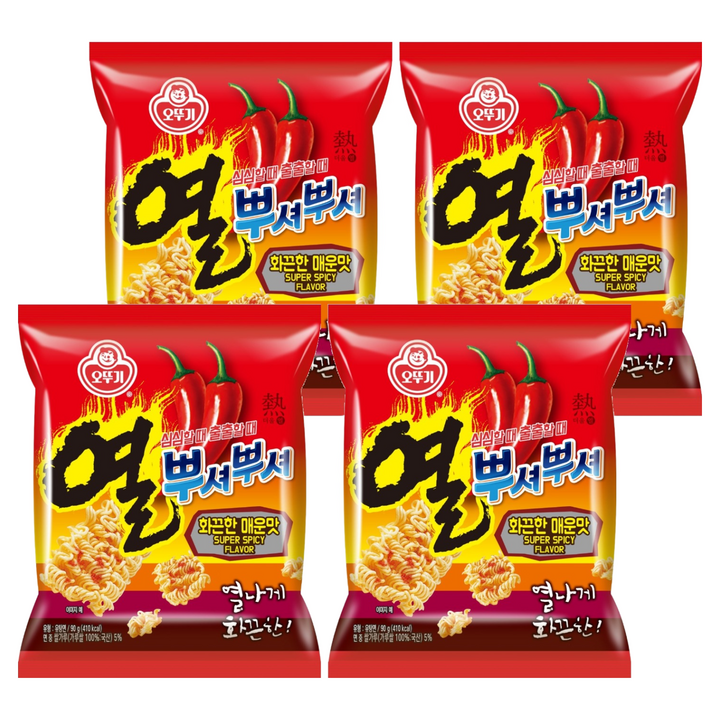 오뚜기 열뿌셔뿌셔 화끈한 매운맛, 4개, 90g