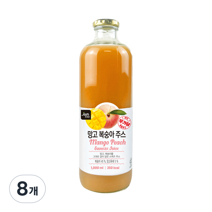 호재준 망고복숭아주스, 1L, 8개