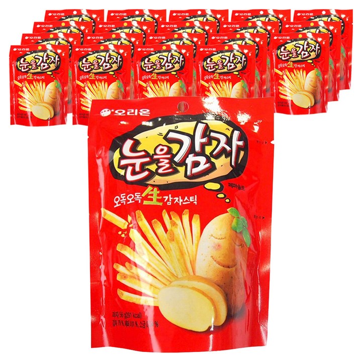 오리온 눈을감자 스낵, 56g, 20개