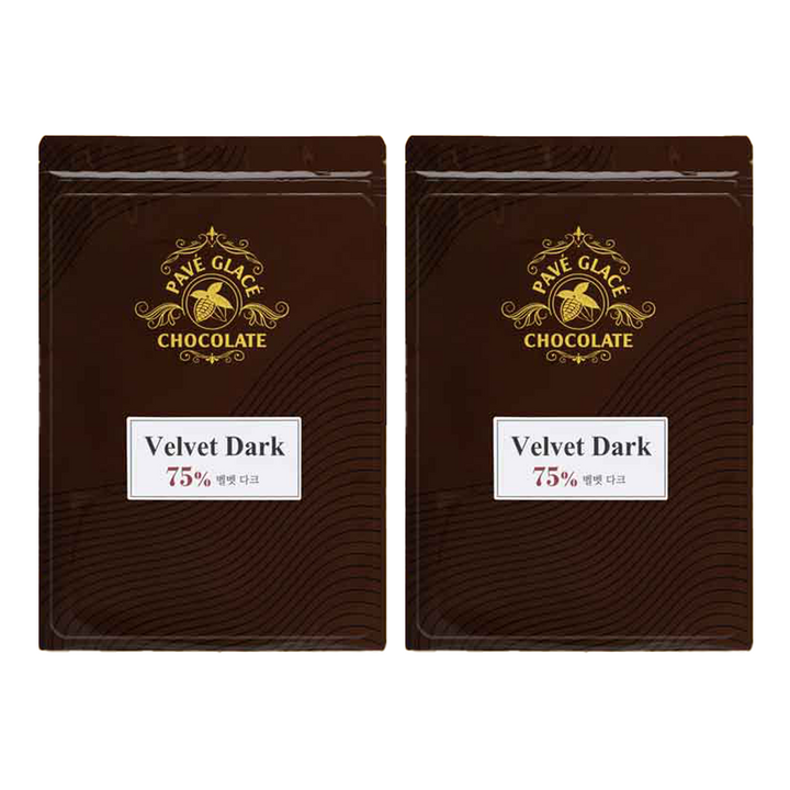 파베글라스 75% 벨벳 다크 커버춰 리얼 초콜릿, 2개, 1kg