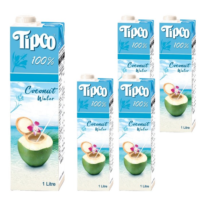 팁코 코코넛워터 혼합주스, 1L, 5개