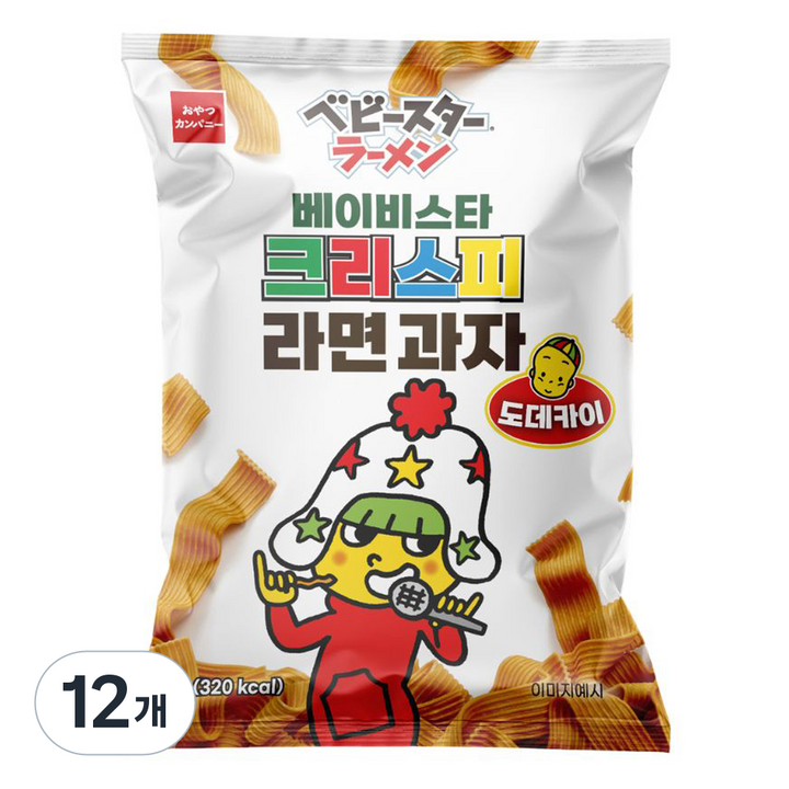 베이비스타 크리스피 라면과자 도데카이, 65g, 12개