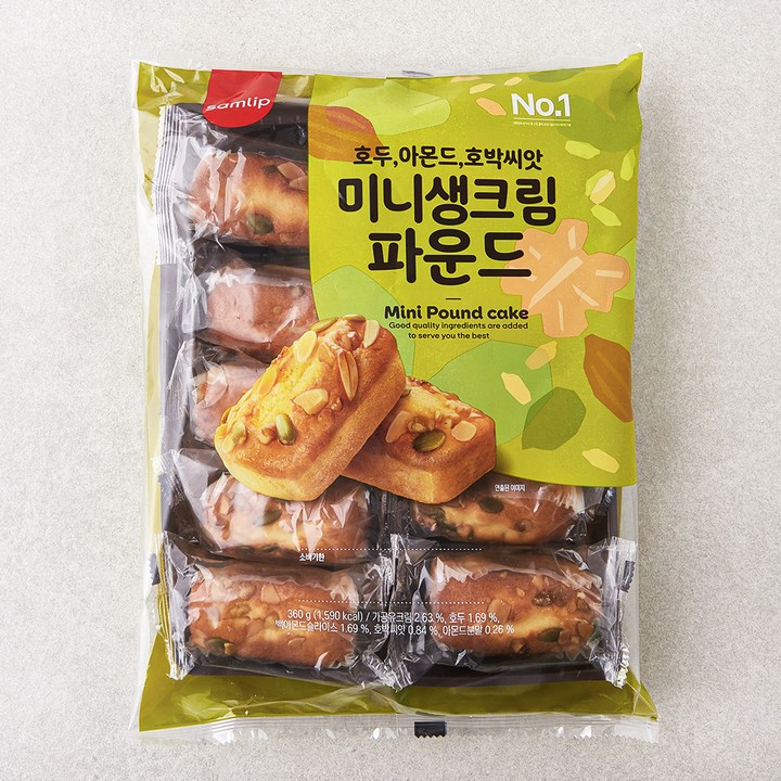 삼립 미니 생크림 파운드, 36g, 10개입, 1개