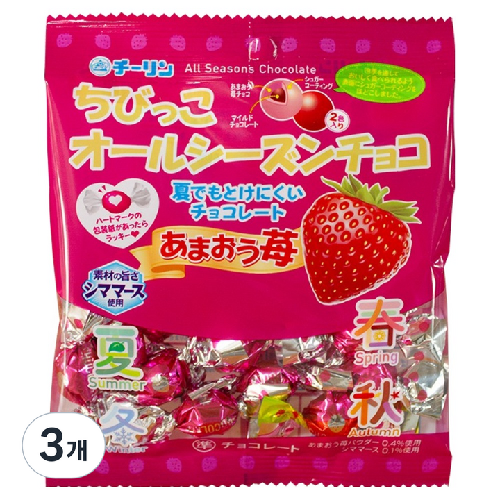 치비코 올시즌 초콜릿 딸기, 20g, 3개